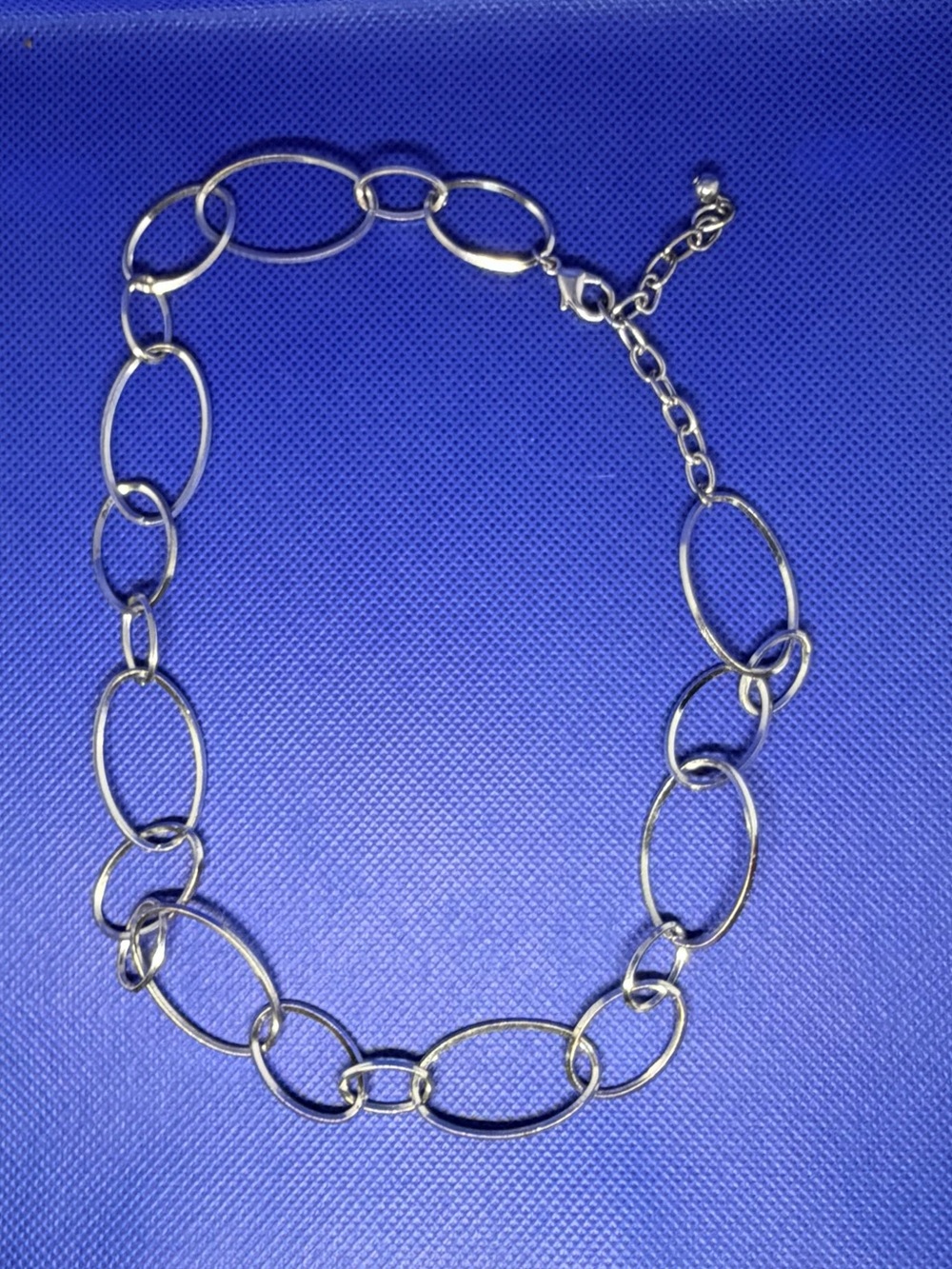 Silver Oval Link Necklace